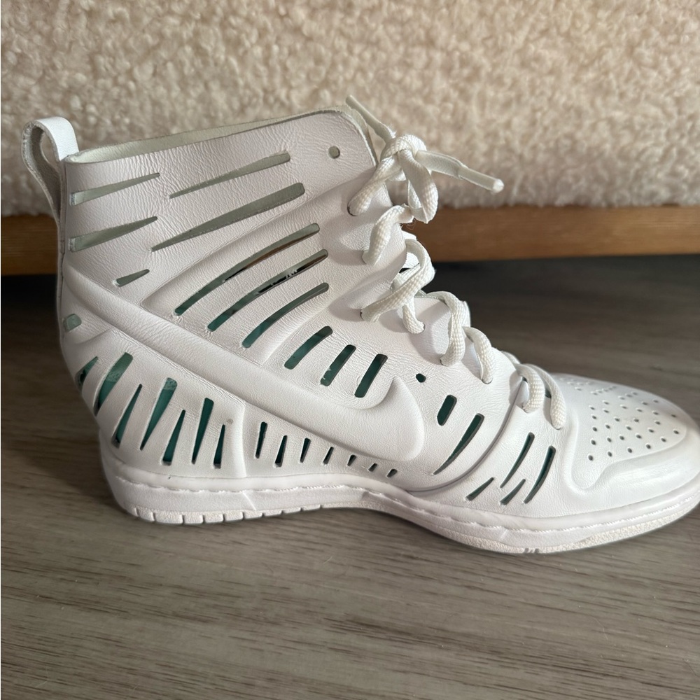 Nike Dunk Sky Hi 2.0 Womens joli White cutout High-Top Sneakers - Picture 2 of 8